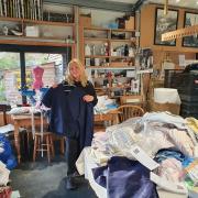 Henny Clark who set up Ryedale Scrubs for the Community to make scrubs and PPE with some of the donations of material