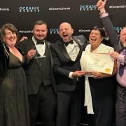 Feathers Hotel staff collecting the award in Birmingham