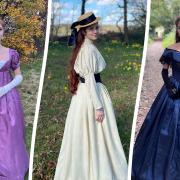 Eleanor Shenderey, 16, from York, has crafted a number of gowns and outfits in historical period fashion. Picture: SWNS