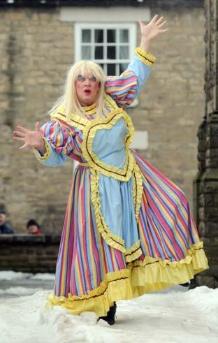 Marcus Burnside, whose home was snowed in at Beck Hole, near Goathland, stars in Pickering's  pantomime Sleeping Beauty, and spent the weekend in a bed and breakfast in Pickering to ensure fans would not be disappointed