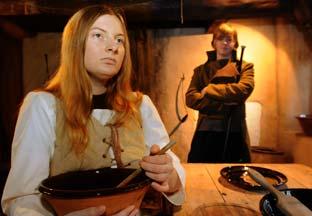Emma Boyes and David Hill learn about Ryedale life in centuries gone by as part of their apprentice roles at Ryedale Folk Museum in Hutton-le-Hole. 
