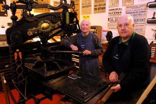 Derek Haswell, left, and Mike Haigh in the print room at Beck Isle Museum, Pickering, which has opened for the new season.  