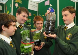 Pupils from lady Lumley's School, Pickering, who attended the Venturefest 2010 event at York Racecourse, pictured with their horticulture venture.