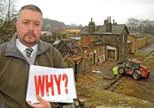 Nigel Richardson, who has campaigned to save Kirkbymoorside railway station, is devastated to see it being demolished.