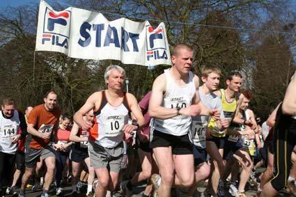 Runners at the start of the inaugural Helmsley 10k race, which helped to raise funds for the town's new sports and leisure complex.