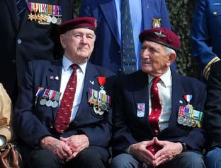Veterans of the Second World War attend a memorial ceremony at Eden Camp.