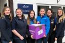Staff at Rainbow Equine Hospital in Malton with some of the supplies being sent to Australia to help victims of the recent bushfires