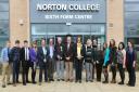 Thirsk and Malton constituency parliamentary candidates Kevin Hollinrake, Toby Horton, Chris Newsam, Alan Avery, Di Keal and John Clark at Norton College where they talked to sixth form pupils. Picture: Richard Doughty