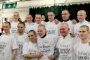 Some of those who had their heads shaved for the Malton Fire Disaster Appeal. Picture: Alec Russell