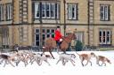 Members of the Middleton Hunt arrive at the Old Lodge in Malton