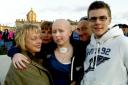 Laura with mum Emma and boyfriend Jaden when they managed to get to the Olly Murs concert at Castle Howard