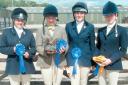 The Middleton Hunt Pony Club eventing team, from the left, Sophie Lear, Becky Mason, Bella Watson and Amelia Crawford
