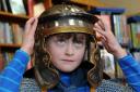 Youngsters enjoy the Roman activities during half-term at Malton library