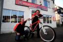 Mike Hawtin and James Panton outside the new Big Bear Bike shop which they have opened in Pickering along with  Mike’s wife Amanda.