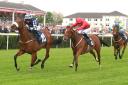 Paul Hanagan races to victory on Julie Camacho trained Diescentric, in the Ladbrokes Handicap at Doncaster on Saturday