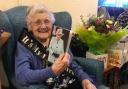 Pamela Ginger celebrating her 100th birthday