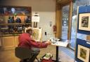 Colin Culley, an artist from Lockton, gave a painting demonstration entitled 'Tree Spirits' for National Tree Week