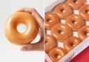 The doughnuts can only be redeemed at a Krispy Kreme shop