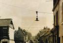 The caption to this photograph was damaged, but we think it shows Old Maltongate, Malton, in May 1956, as workmen were widening the road so it could cope with holiday traffic bound for Pickering and Whitby