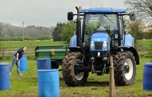 Competitors take part in the tractor handling event at the annual Ryedale rally at East Knapton.