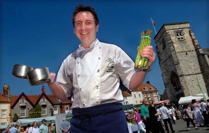 Chef James Mackenzie, from the Pipe and Glass Inn at South Dalton, who put on a cookery demonstration at the Malton Food Lovers' Festival.