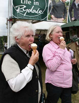 Enjoying an ice cream at Malton Show 
