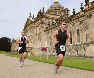 Competitors in action during the Castle Howard Triathlon. 