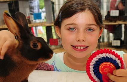 Naomi Harrison with her Best in Show rabbit.