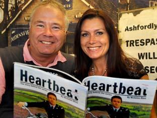Heartbeat stars Tricia Penrose and David Lonsdale in Goathland to sign copies of the new book, Heartbeat: The Story Behind The Series.
