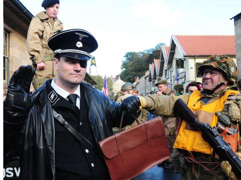 Nazi officer Martin Guilfoyle is arrested by Dave Rickell