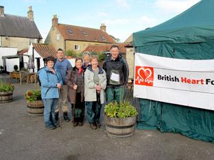 Walkers who took part in the Malton branch of the British Heart Foundation annual fundraising walk. They raised just under £ 1,000.