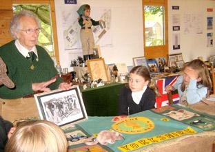 Mrs Dorothy Taylor talks to Terrington Hall pupils about her experiences working in the Women’s Land Army.