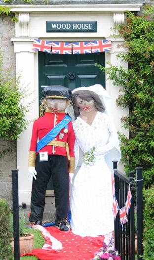 William and Kate put in an appearance on the Foston scarecrow trail.
