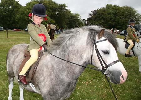 Mini Champions winner at Malton Sow, also winner of the M and M Lead Rein class, five year old Anya Potter-Firth who has also just heard she has qualified for the Horse of the Year Show.