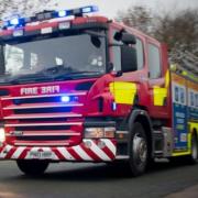 Fire and rescue crews were on the scene after a man got into difficulty when rescuing his dog from a river in Malton