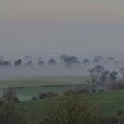Misty meadows above Leavening by Jeff Pacey