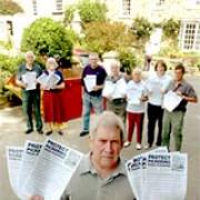 The curator of Beck Isle Museum, Gordon Clitheroe, with supporters of the Protect Pickering From Flooding campaign