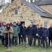 Members of North Yorkshire Council's Countryside Access Service and the Howardian Hills National Landscape joined the volunteers for the day-long event, which included a break to enjoy a Christmas lunch.