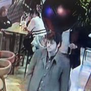 A man police want to speak to after an incident in Banyan Bar, Harrogate