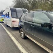 Police tracked the BMW, which was travelling south on the A1