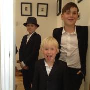 Seb Hughes as a child (right) with brothers Oscar (left) and Lucas (middle)