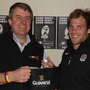 Pock 7s organiser Adrian Styche (left) makes the draw with Rob Vickerman