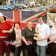 Preparing for the Queen's Diamond Jubilee in Malton are, from the left, Di Keal, Jane Reid, Sophie Legard, Andrew Walker and Emily Keal