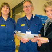 Ryedale MP Anne McIntosh, right, during her fact-finding visit to Malton Hospital with ward manager Amanda Wilson and Norman Barclay, the hospital’s clinical lead officer