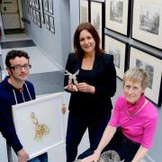 Andy Broderick, Emma Stothard and Stef Ottevanger, whose work can be seen at the Inspired by... gallery at The Moors National Park Centre, in Danby.