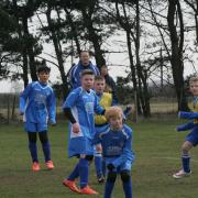 Heslerton Under-11s defend a corner during the Scarbor-ough & District League match against Seamer