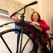 Sarah Maultby, of Malton Museum, with one of the exhibits in the exhibition