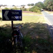 Approaching Tank Road, near Scotton