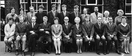 A staff photograph taken in 1971. 