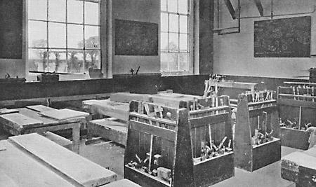 The woodworking room at Malton School.